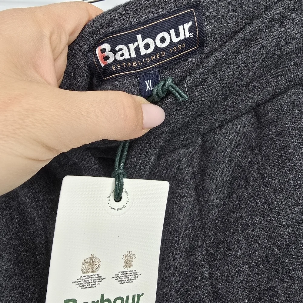 Barbour nico lounge charcoal marl pants pull on joggers size XL